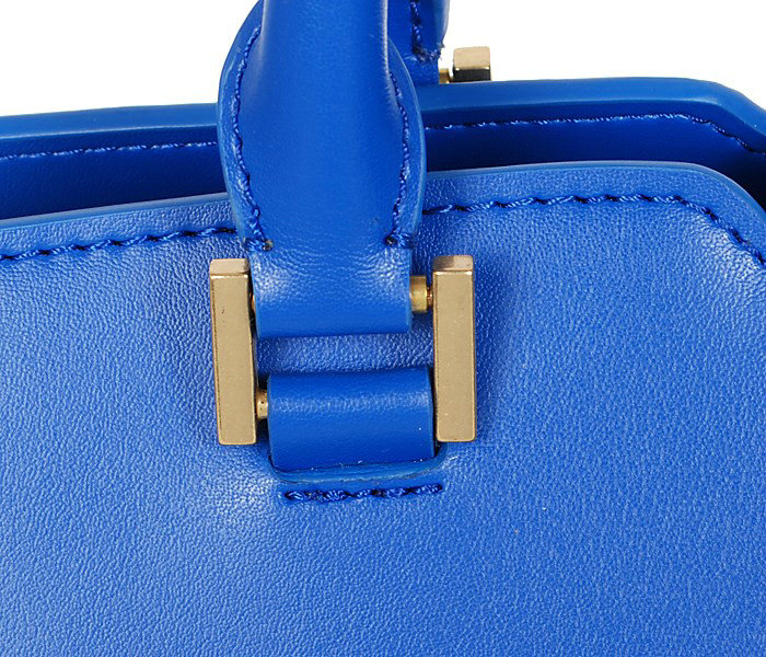 1:1 YSL small cabas chyc calfskin leather bag 8336 blue - Click Image to Close